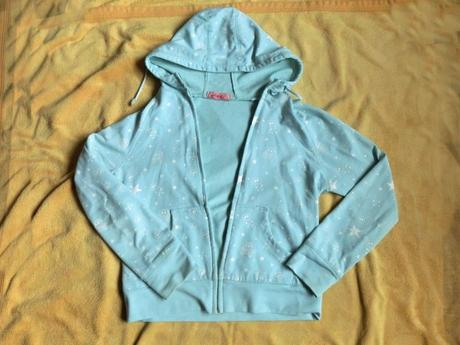 Mint mikina kapuce potisk hvězdičky rozepínací vel, s