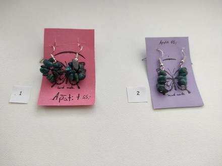 Náušnice s apatitem,