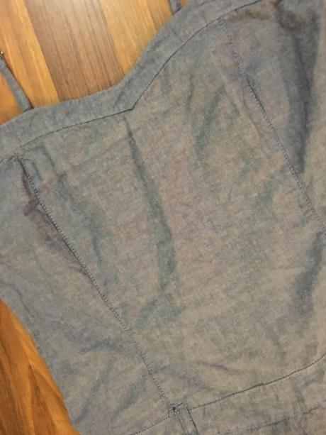 Kraťáskový džínový overal, vel s-l, golddigga, m