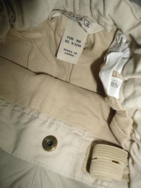 Vypodložené kalhoty hm, vel. 9-12 měsíců, h&m,80