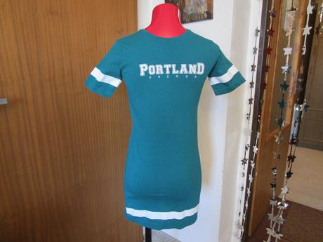 Pěkné zelené bavl. šaty, kr. rukáv, vel. 146, gate,146