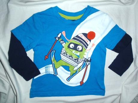 Nádherné tričko s příšerkou na lyžích - s bambulí, george,80