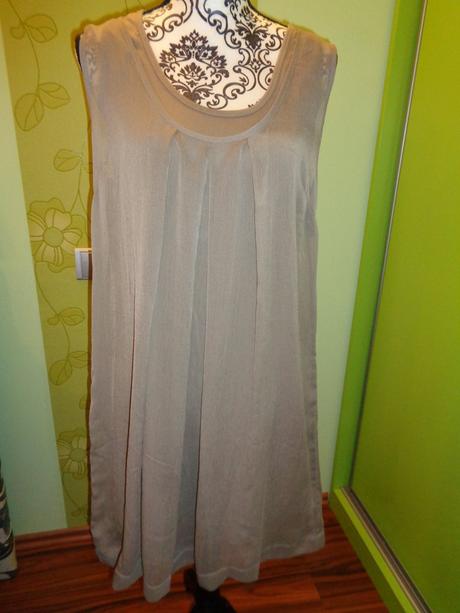 Krásné hnědé dvouvrstvé šaty 40/42, bonprix,42