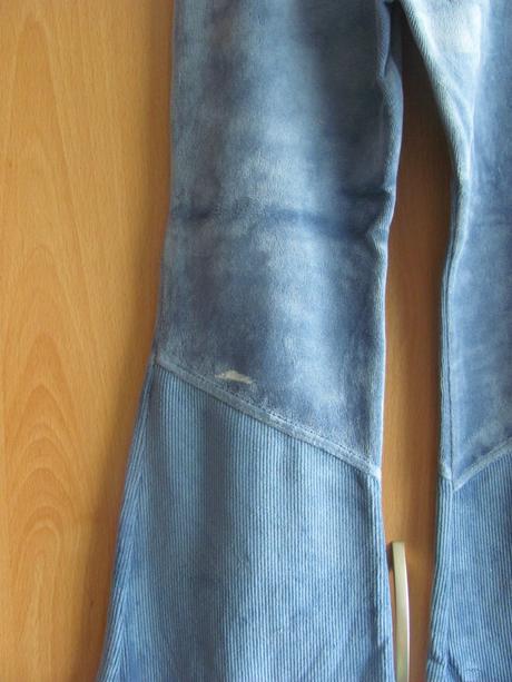 Světlé modré sametové kalhoty, 128