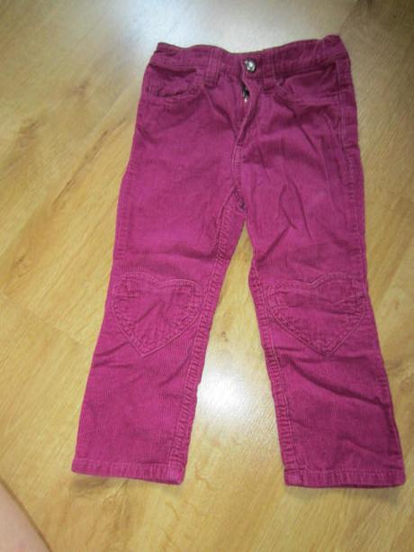 Srdíčkové manžestráky , h&m,92