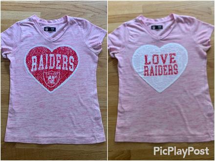 Triko & tričko růžové nfl raiders vel. 122/128, 122