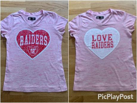 Triko & tričko růžové nfl raiders vel. 122/128, 122