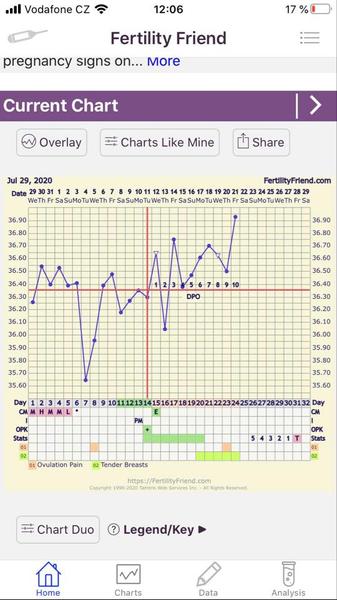 Vysoká teplota 10. den po ovulaci. Mohlo by z toho něco být?
