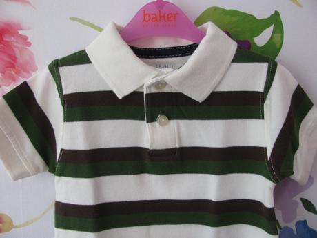 Dětské pruhované polo triko s límečkem, children's place,86