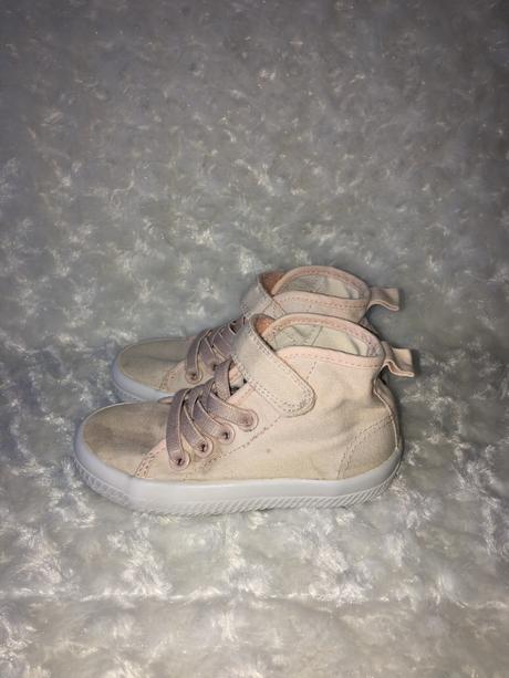 Růžové plátěné tenisky h&m, h&m,24