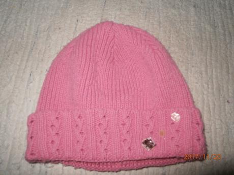 Růžová zimní čepice,čepička,vel.3-5 let, 110