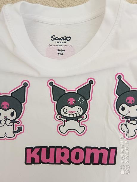 Crop top kuromi zn."sanrio" vel."134-140", sanrio,140