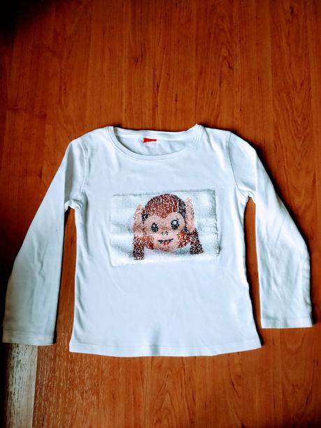 Tričko s dlouhým rukávem flitry mění se, f&f,110