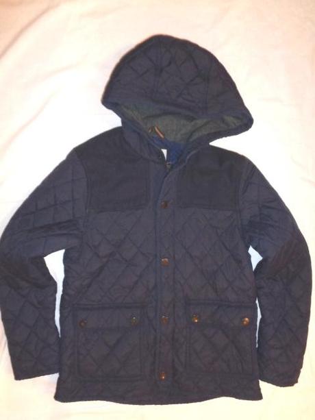 Luxusní tmavomodrý prošívaný kabát - elegantní, zara,158