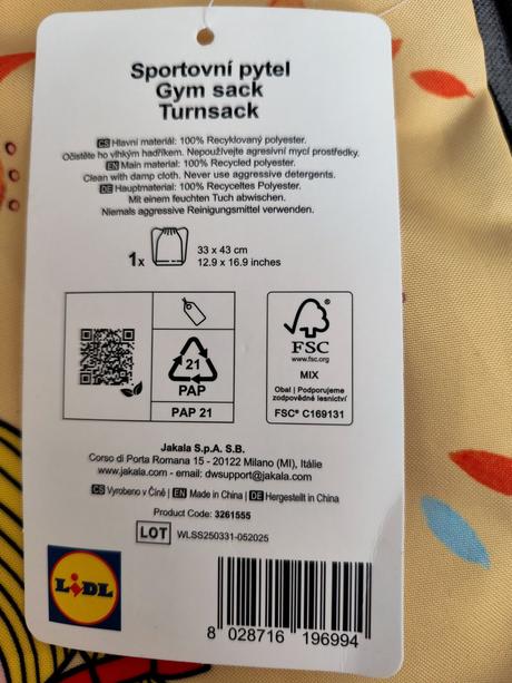 Sportovní pytel, 
