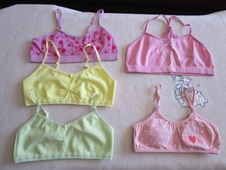 5x bavl. sportovní elast. podprsenka - lambáda, primark,146