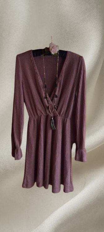 Pudrové áčkové mini šaty, xs