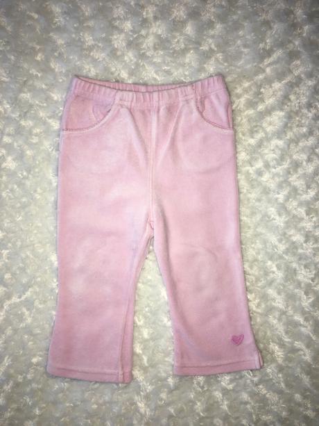 Růžové sametové tepláky next, next,80