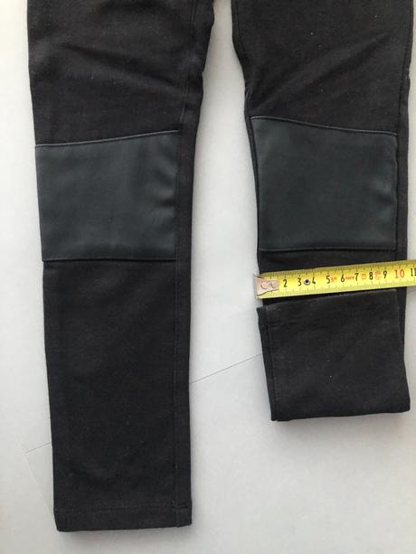 Černé úzké elastické kalhoty 116cm holka zipy 5-6l, h&m,116