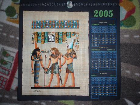 Papyrus nástěnný kalendář 2005-2006 egypt obrázky.,