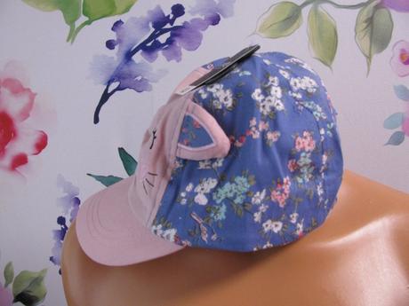 Dívčí bavlněná růžovo modrá kšiltovka, george,116