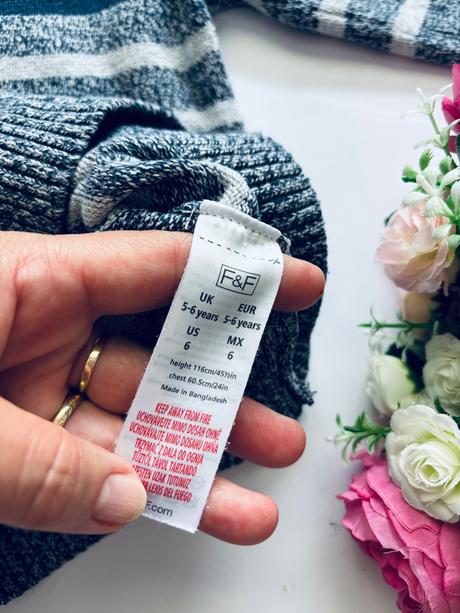 Svetr s pruhy - v.5/6 let, f&f,116