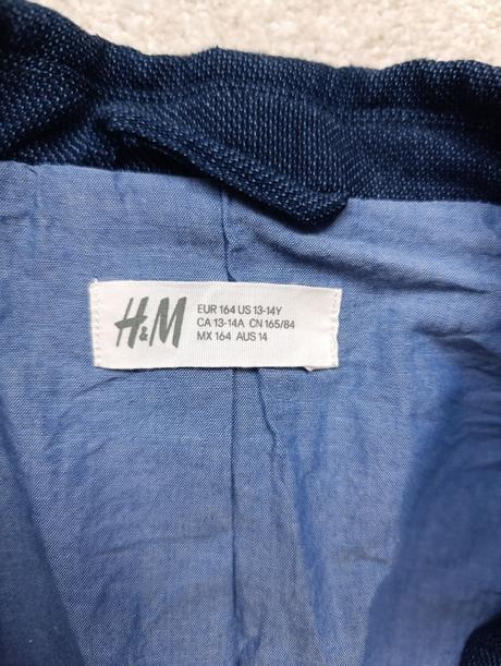 Chlapecké modré sako h&m vel. 158/164, h&m,158