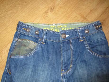 Peckovní džíny, rifle s maskáčovým vzorem, next,152