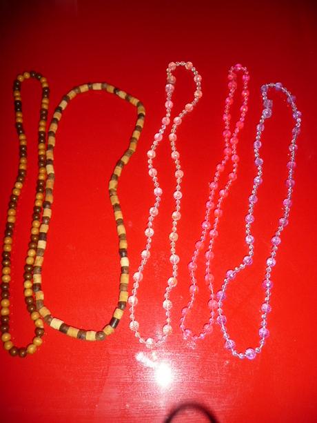 Dětský nádrdelník korálky 7ks, 