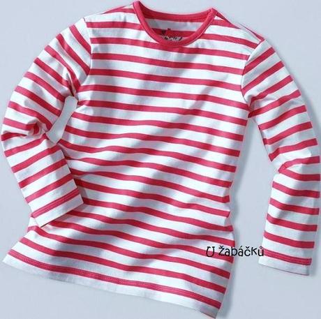 2-pack dívčí trika tchibo růžové + pruhované, tchibo,110 / 116