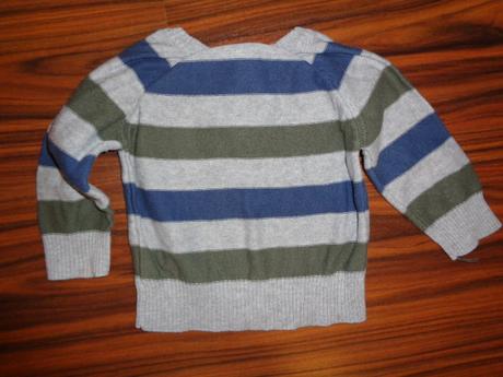 Nádherný přízový pruhovaný svetr, baby club,74