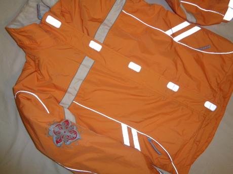 Luxusní svítivě oranžová teploučká zimní bunda, c&a,152