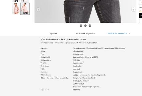 Tričko s krajkou, bonprix,36