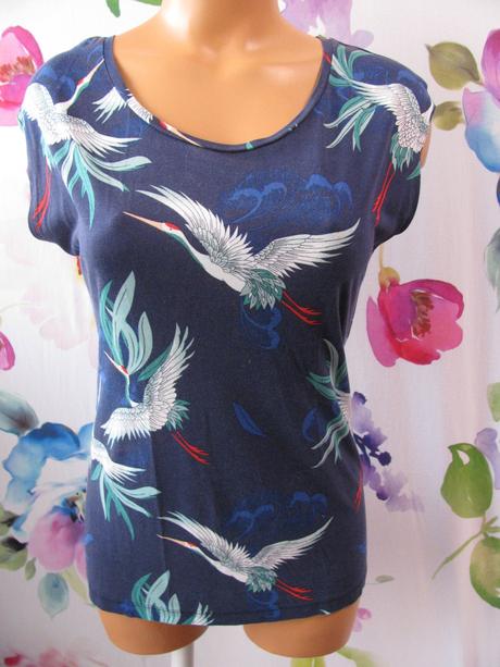 Letní tmavě modrá halenka s potiskem lindex, lindex,s