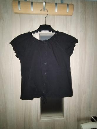 Černé bavlněné triko vel.146/152, 146