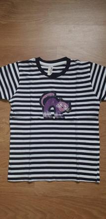 Pruhované tričko kočka, 122
