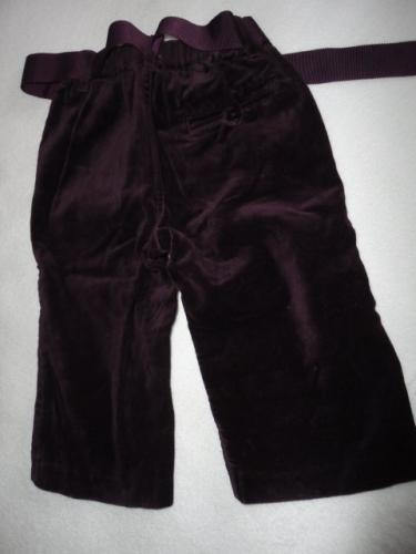 Sametové kalhotky z h&m, vel. 9-12 měsíců, h&m,80