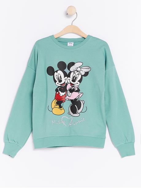 Mikina s minnie a mickeym vel. 134/140, lindex,134