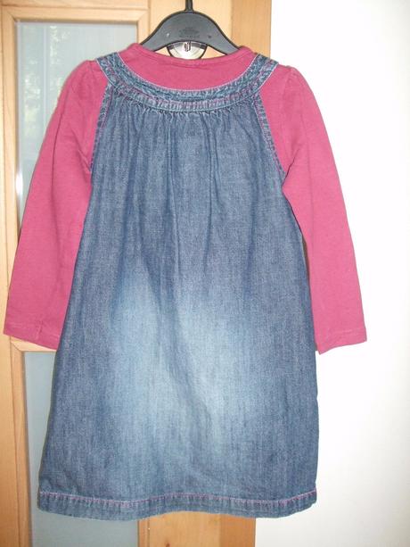 Džínsová šatová suknička + tričko, cherokee,104