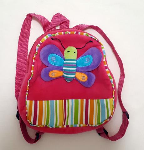 Dětský růžový batůžek s motýlkem, pro holčičky,