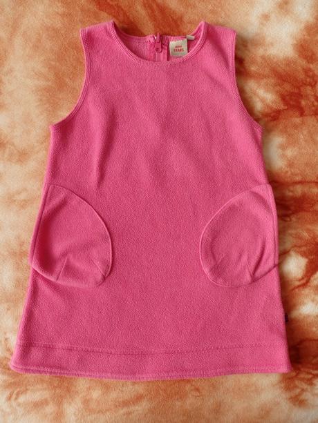 Flísové šatičky s kapsičkami, 128