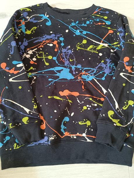 Černá mikina s fleky 116 next, next,116