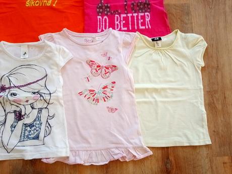 9 x tričko krátký rukáv, vel 116, h&m,116