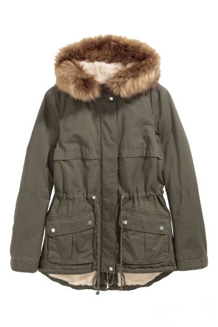 Dámská bunda/parka s podšívkou h&m vel.xs, h&m,xs