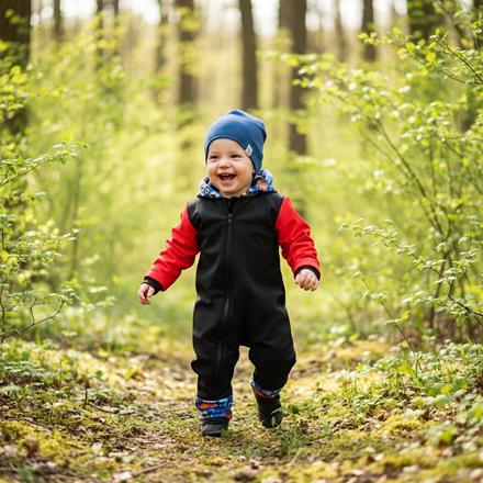 Softshellová kombinéza s fleecem a hřejivou kapucí, 80 - 116