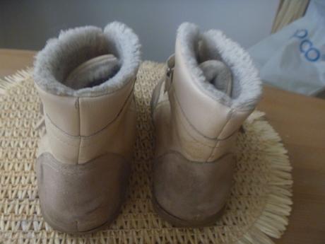 Béžové barefoot zimní boty vel. 33, 33
