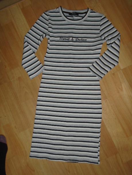 Šaty proužek vel  s elastické, bershka,158 / 164 / s / xs