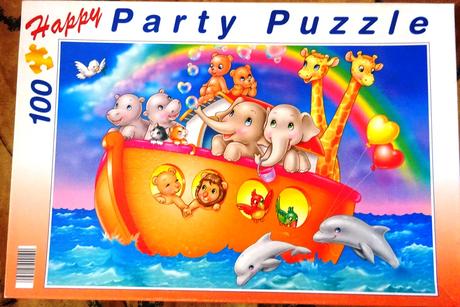 Party puzzle zvířátka 100 dílků,