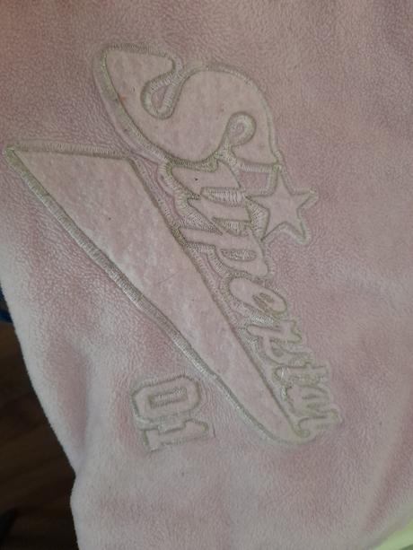 Flísová světle růžová mikina zip bez jezdce, 146