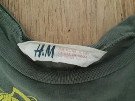 Tricko hm dlouhy rukáv 122/128, h&m,122